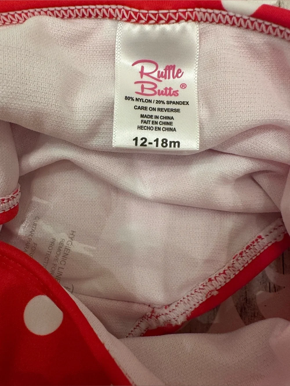 Ruffle Butts Red Polka Dot Mouse Bow Skirted 2-Piece Swimsuit NWT 12-18m